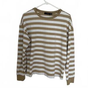 Zesica Women's Long Sleeve Striped Top Size S